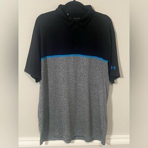 Under Armour The Playoff Polo XL Black Grey Blue